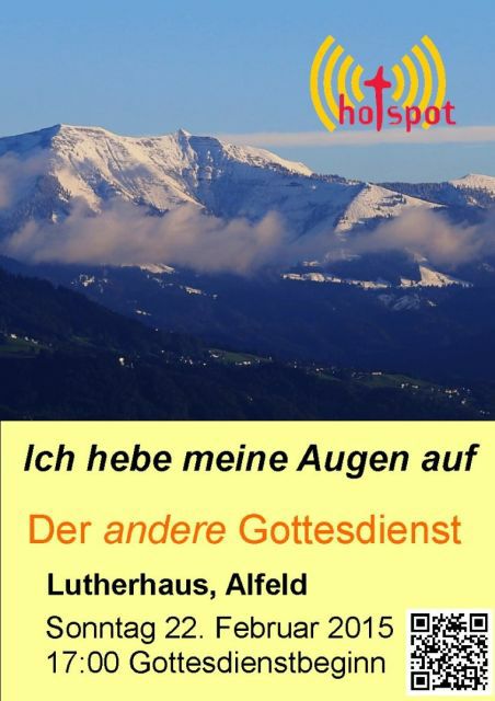 Einladung zum HotSpot im Lutherhaus in Alfeld am 22.2.2015 um 17:00Uhr
