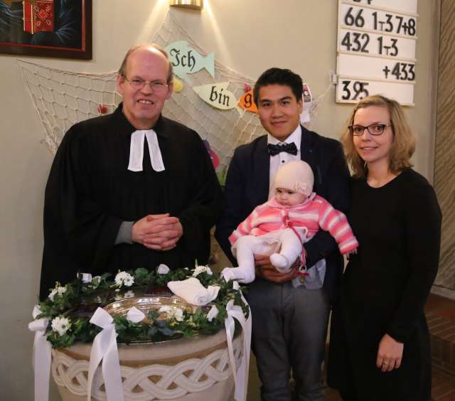 Taufe von Lina Dehmel, Ian und Laney Seiffert