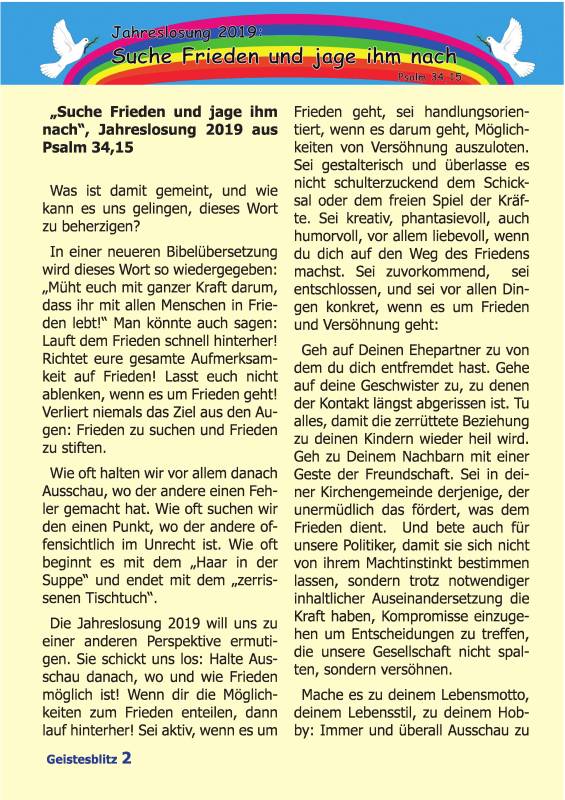 Gemeindebrief Dezember 2018 - Februar 2019