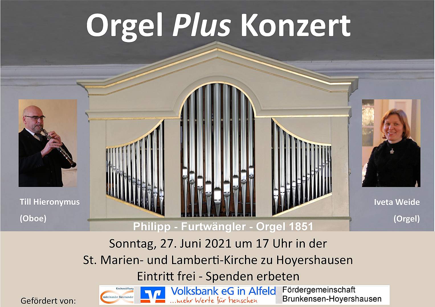 Ankündigung Orgel <i>Plus</i> - Konzert