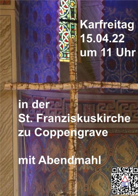 Einladung zum Gottesdienst am Karfreitag in die St. Franziskuskirche