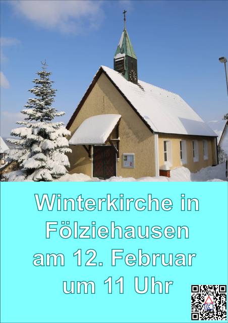 Abschluss der Winterkirche in Fölziehausen