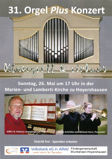 Ankündigung 31. Orgel <i>Plus</i> - Konzert - Klangvoll & virtuos